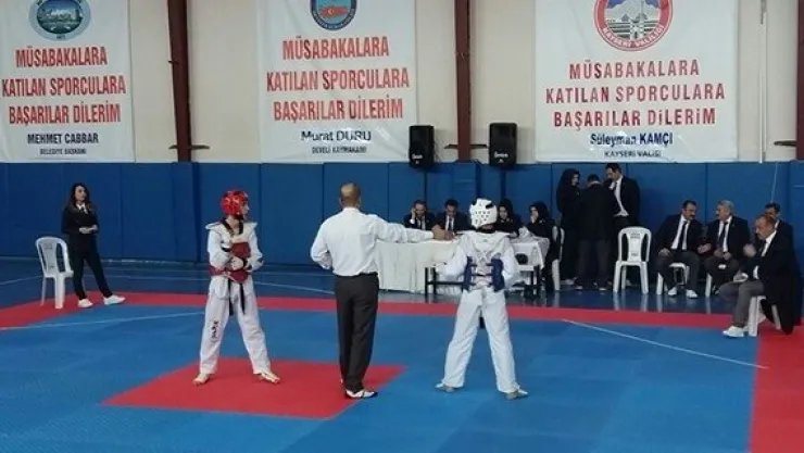 Develi'de 15 Temmuz Şehidi Murat Kocatürk Anısına Taekwondo Turnuvası Düzenledi