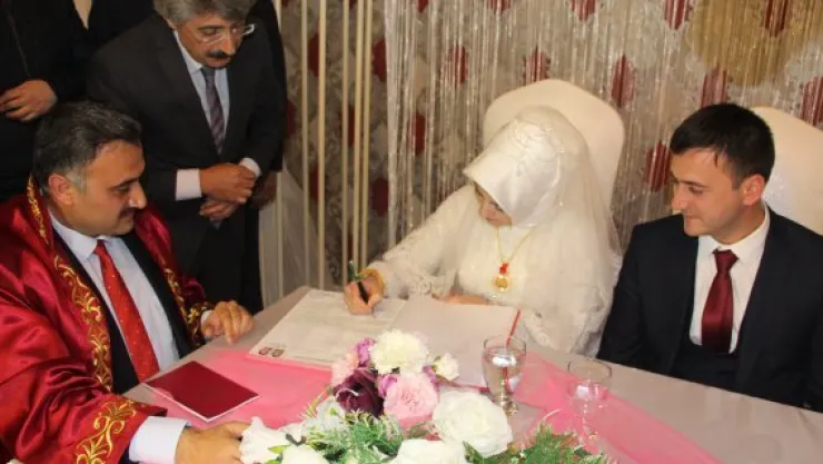 Develi'de 551 çift evliliğe 'evet' dedi