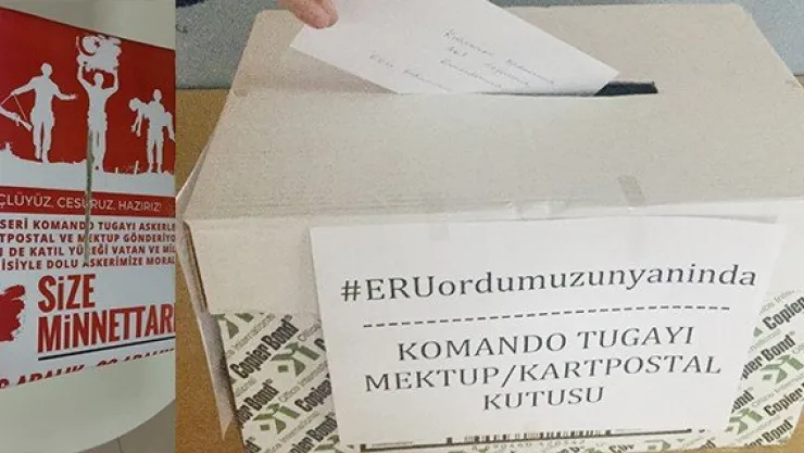 ERÜ öğrencilerinden komandolara mektup