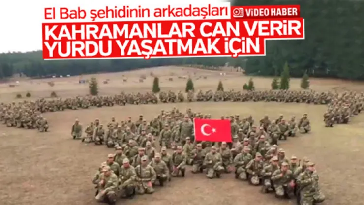 Şehit Üsteğmen Koçoğlu'nun birliğinden anlamlı video