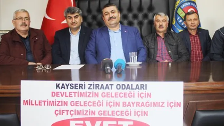 Ziraat odaları referandumda 'Evet' diyecek