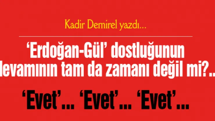 'Evet'... 'Evet'... 'Evet'...