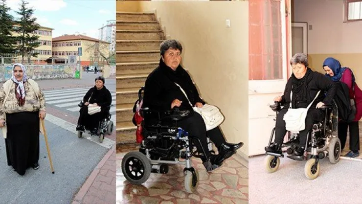 Kayseri'de iki engelli oy kullanmakta zorluk yaşadı