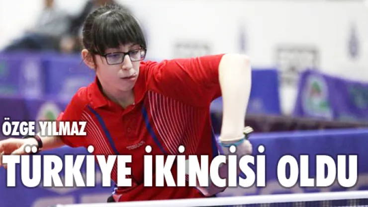 Özge Yılmaz Türkiye ikincisi oldu
