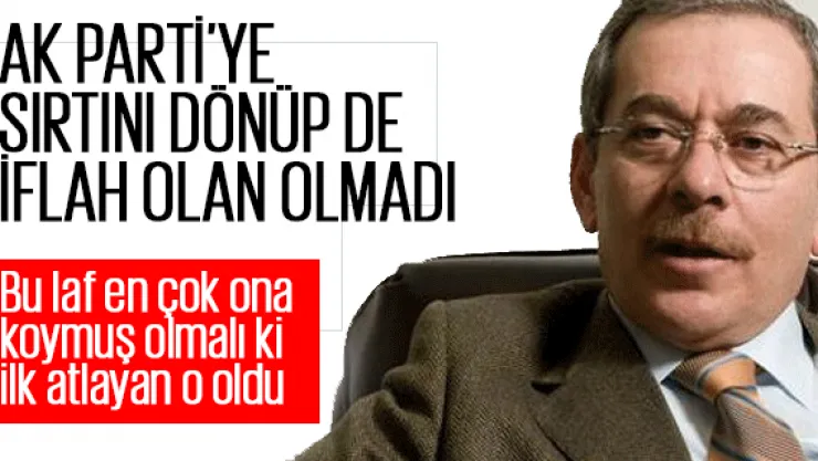 Abdüllatif Şener'den Erdoğan'ın sözlerine yanıt