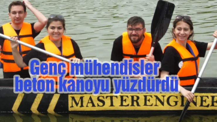Genç mühendisler beton kanoyu yüzdürdü