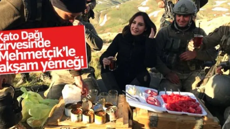 Nazlı Çelik'ten Kato Dağı'nda askerlere moral ziyareti