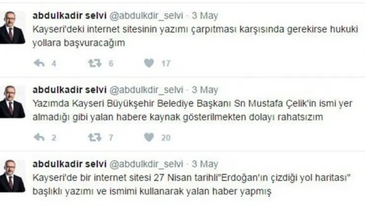 Selvi'den 'Mustafa Çelik' açıklaması