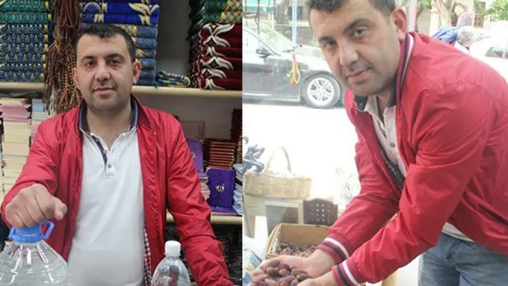 Zemzem ve hurma tezgahlarda yerini aldı