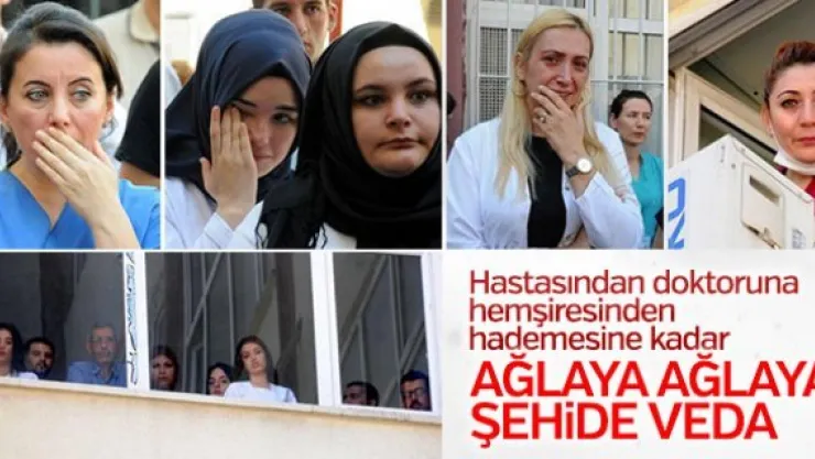 Bitlis şehidi hastaneden gözyaşlarıyla uğurlandı