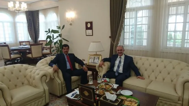 Başkan Gülcüoğlu Katar Ankara Büyükelçisini ziyaret etti