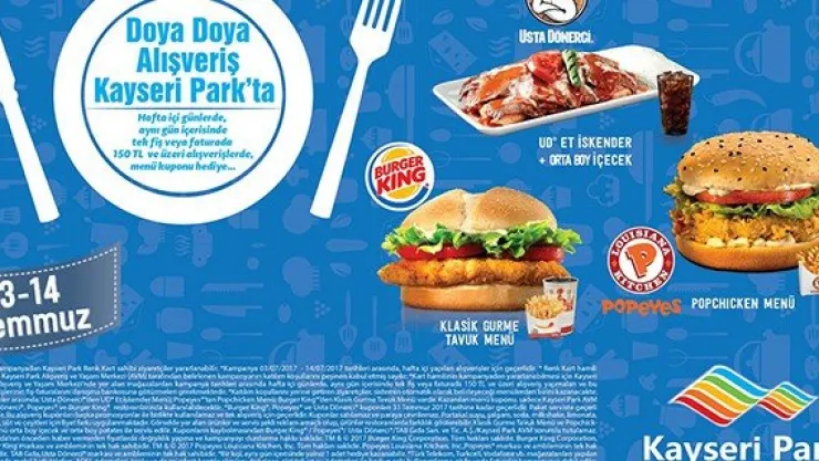 Kayseri Park'ta alışverişe hediye