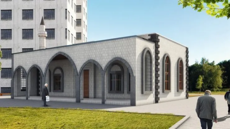 Medine-Sami Elmacioğlu Camii hızla yükseliyor