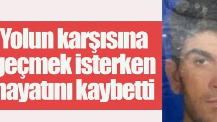 Yolun karşısına geçmek isterken hayatını kaybetti