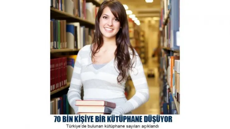 70 bin kişiye bir kütüphane düşüyor