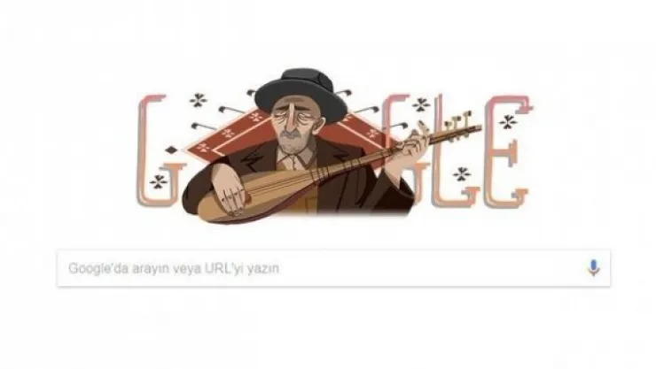 Google'dan Aşık Veysel'e anlamlı logo