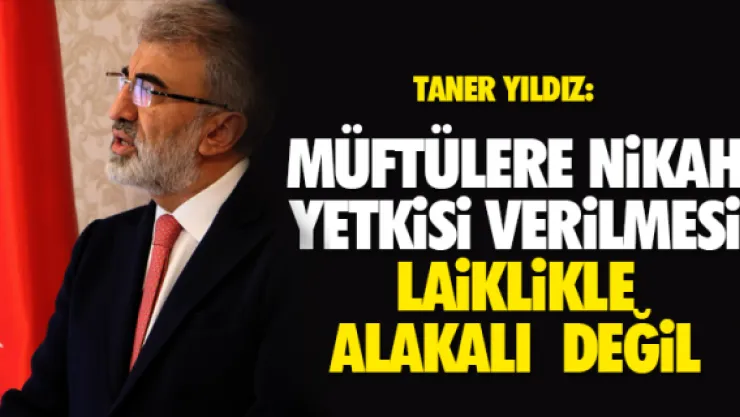 TANER YILDIZ'DAN NİKAH AÇIKLAMASI