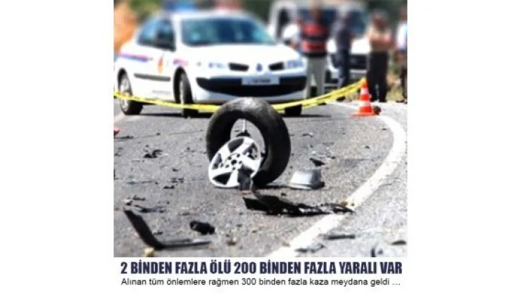 Trafik kazaları sürekli artıyor!