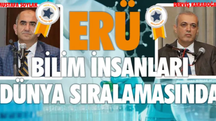 ERÜ bilim insanları dünya sıralamasında