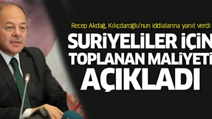 "Suriyeliler için 84 milyar lira harcandı"