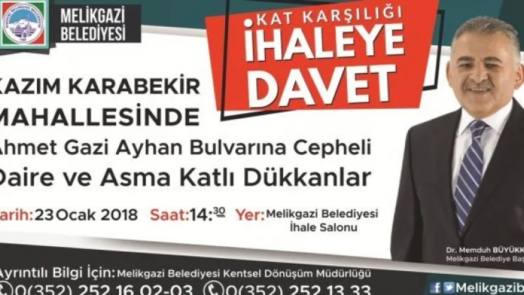 Kazım Karabekir'de kat karşılığı ihale