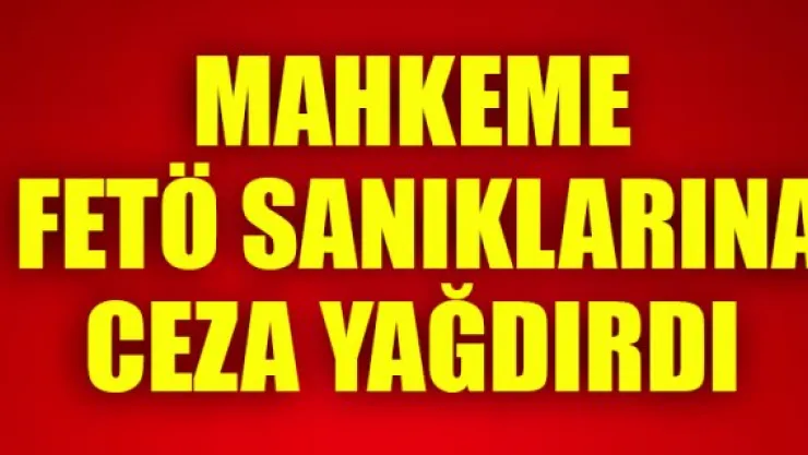 MAHKEME, FETÖ SANIKLARINA CEZA YAĞDIRDI