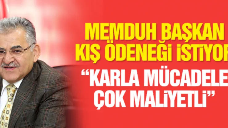 MEMDUH BAŞKAN KIŞ ÖDENEĞi iSTiYOR