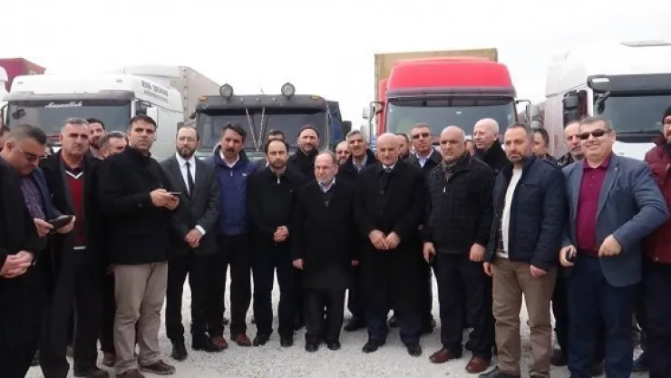 Suriye'ye 24 tırlık gıda yardımı