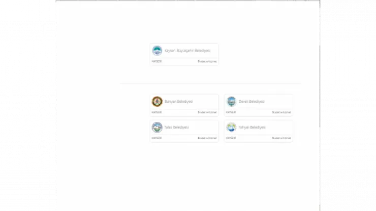 Yahyalı Belediyesi de e-devlette