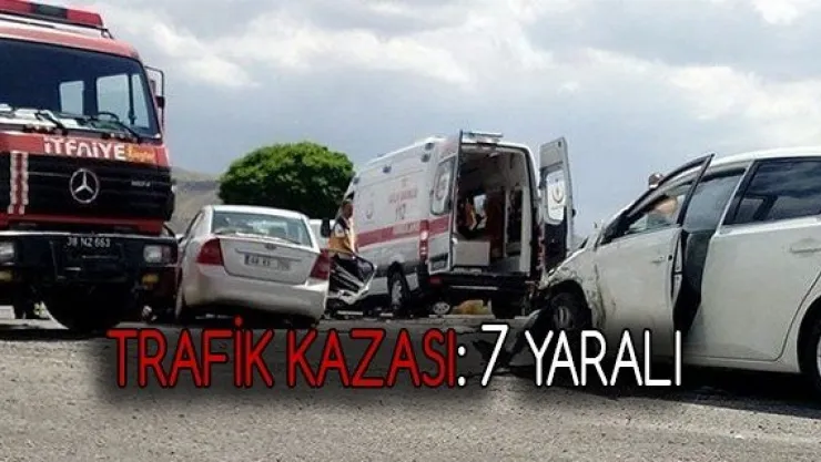 Trafik kazası: 7 yaralı