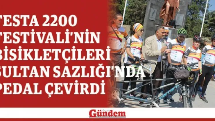 Festa 2200 Festivali'nin bisikletçileri Sultan Sazlığı'nda pedal çevirdi