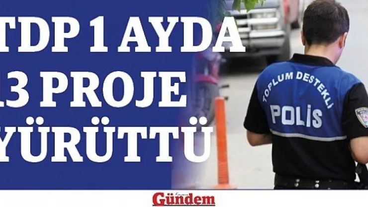 TDP 1 ayda 13 proje yürüttü