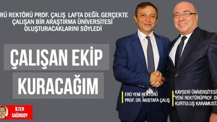 ÇALIŞAN EKİP KURACAĞIM