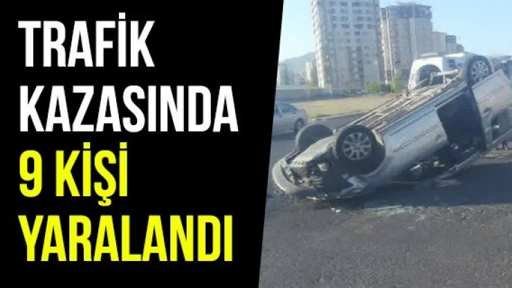 Trafik kazasında 9 kişi yaralandı
