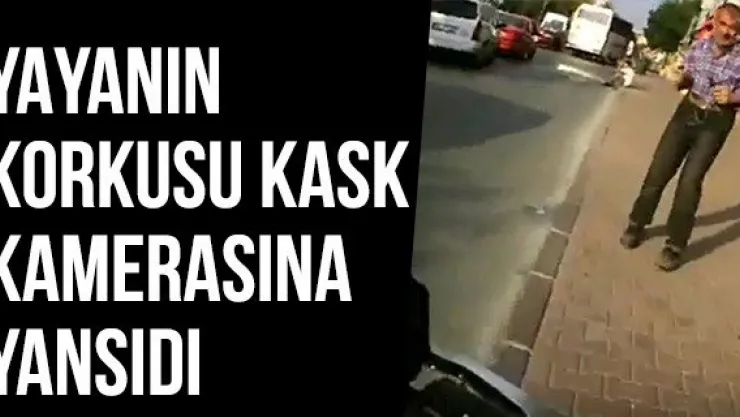 Yayanın Korkusu Kask Kamerasına Yansıdı