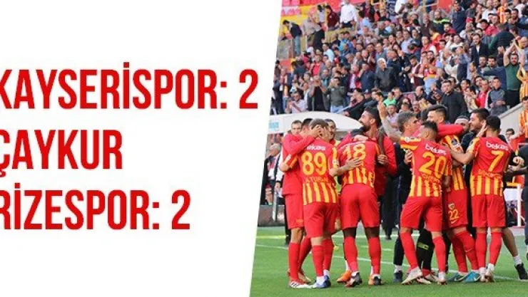 Kayserispor: 2 - Çaykur Rizespor: 2