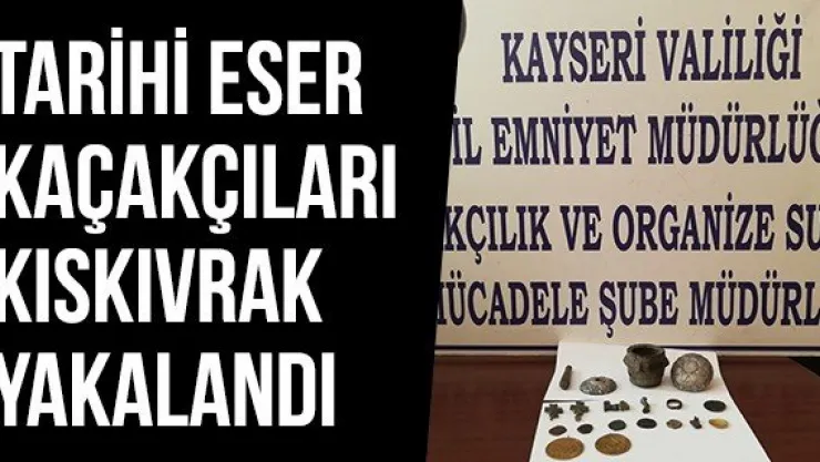 Tarihi Eser Kaçakçıları Kıskıvrak Yakalandı