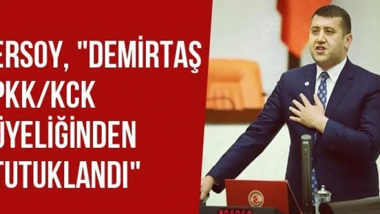Ersoy, &quotDemirtaş PKK/KCK Üyeliğinden Tutuklandı"