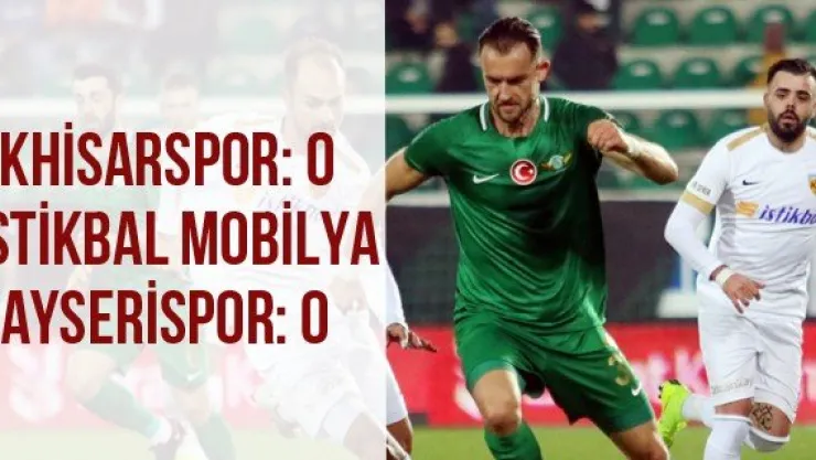  Akhisarspor: 0 - İstikbal Mobilya Kayserispor: 0
