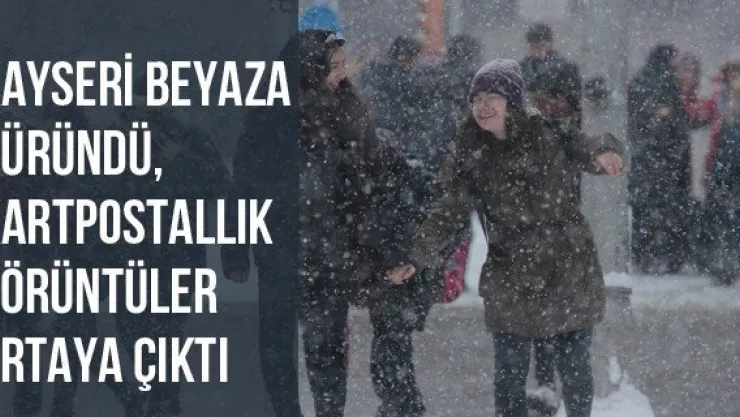 Kayseri Beyaza Büründü, Kartpostallık Görüntüler Ortaya Çıktı