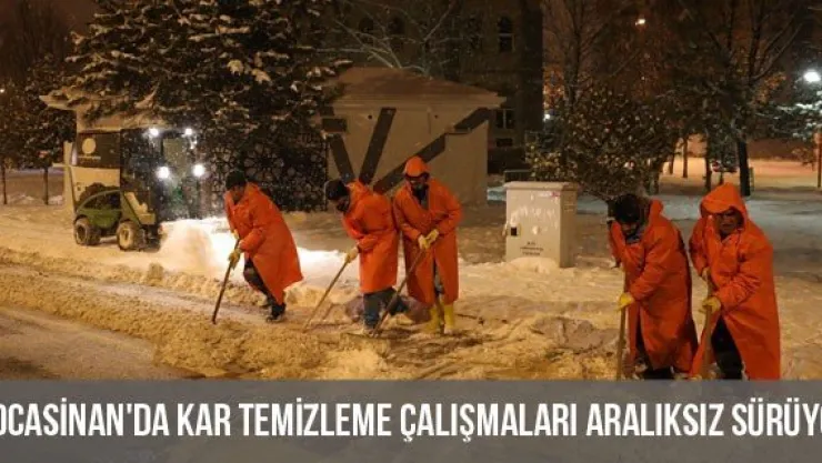 Kocasinan'da Kar Temizleme Çalışmaları Aralıksız Sürüyor