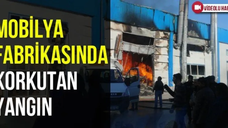 Mobilya Fabrikasında Korkutan Yangın