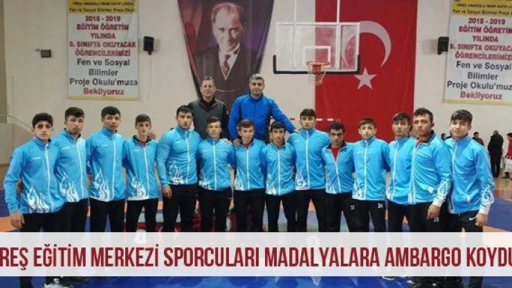 Güreş Eğitim Merkezi Sporcuları Madalyalara Ambargo koydu