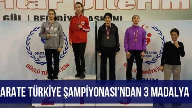 Karate Türkiye Şampiyonası'ndan 3 Madalya