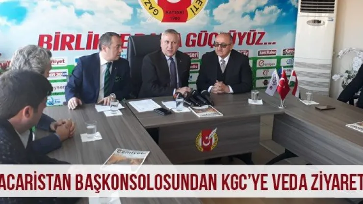 Macaristan Başkonsolosundan KGC'ye veda ziyareti