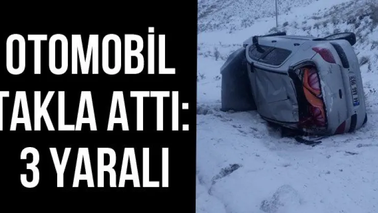 Otomobil Takla Attı: 3 Yaralı