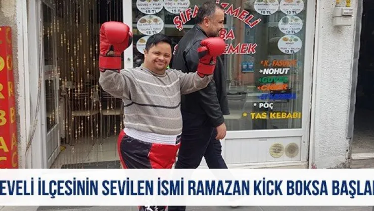 Develi ilçesinin sevilen ismi Ramazan kick boksa başladı