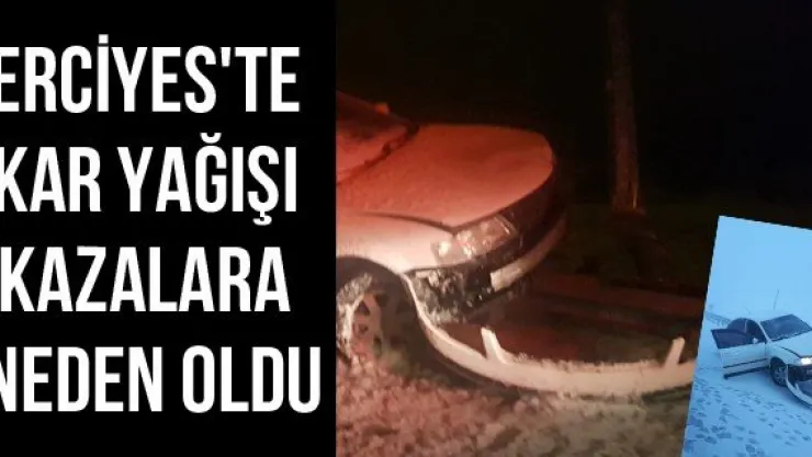 Erciyes'te kar yağışı kazalara neden oldu