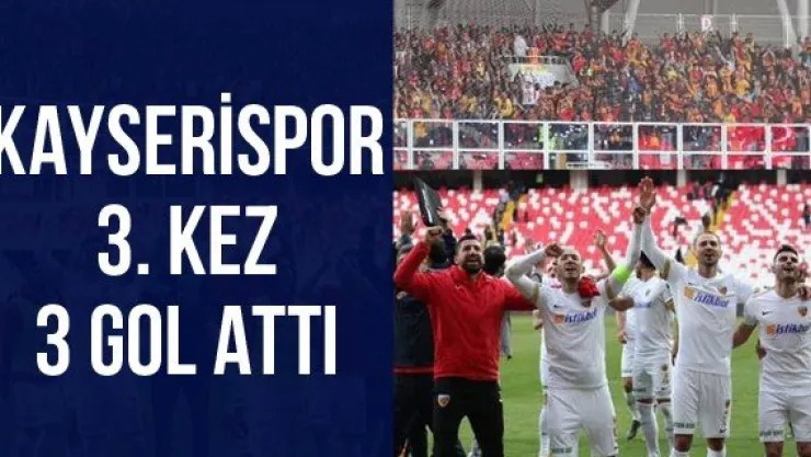Kayserispor 3. kez 3 gol attı