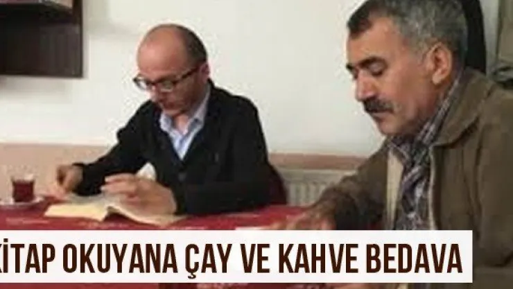 Kitap okuyana çay ve kahve bedava